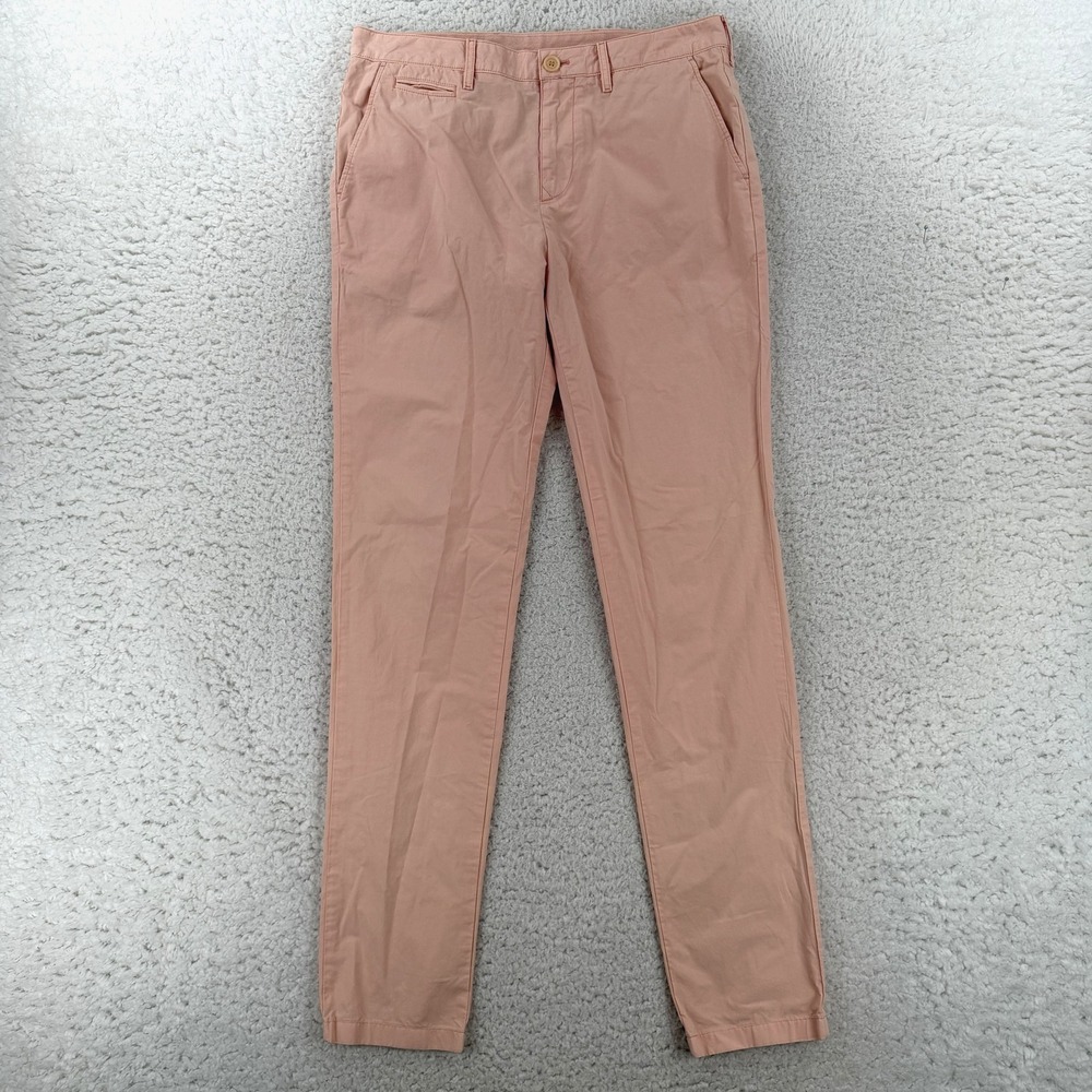 Burberry Pants Mens 30R Pink Regular Fit Cotton Canvas Casual Summer Chino 30x32